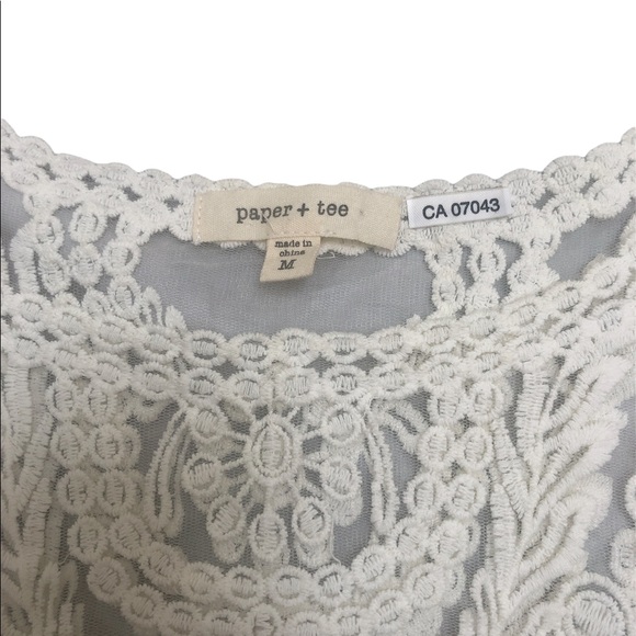 Cream lace mesh shirt - Picture 2 of 2